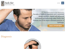 Tablet Screenshot of pacifichairinstitute.com
